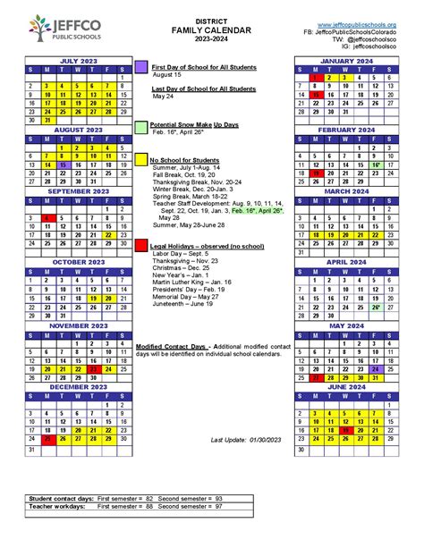 2024 Jeffco Printable School Calendar - 2024 CALENDAR PRINTABLE