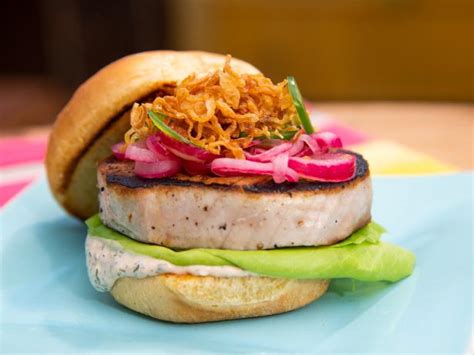 Tuna Steak Burgers Recipe | Geoffrey Zakarian | Food Network