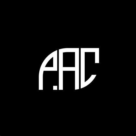 PAC letter logo design on black background.PAC creative initials letter ...