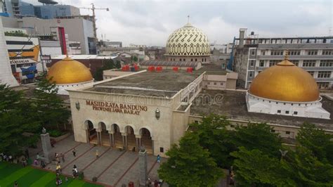 Aerial View of the Masjid Raya Bandung or Grand Mosque of Bandung in ...