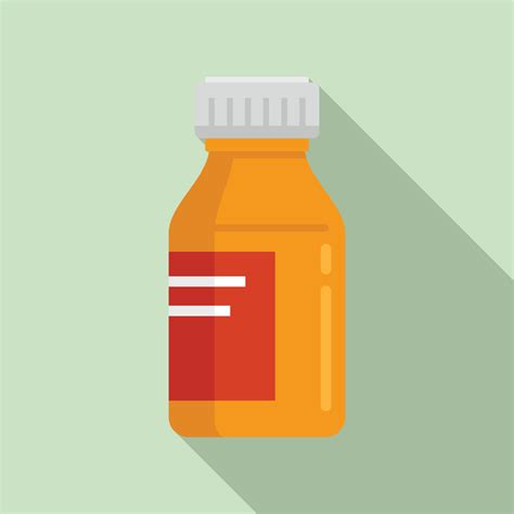 Medical cough syrup icon, flat style 14571272 Vector Art at Vecteezy