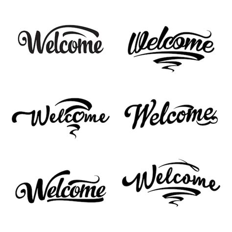 Premium Vector | Welcome lettering, welcome sign, vector