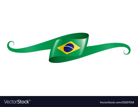 Brazil flag on a white Royalty Free Vector Image