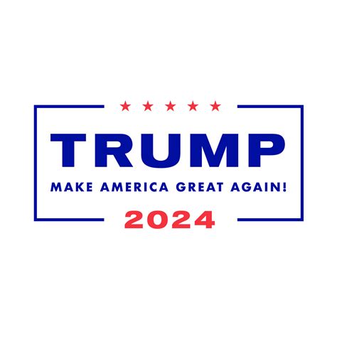 Trump Make America Great Again 2024 Campaign Logo 23132017 Vector Art ...