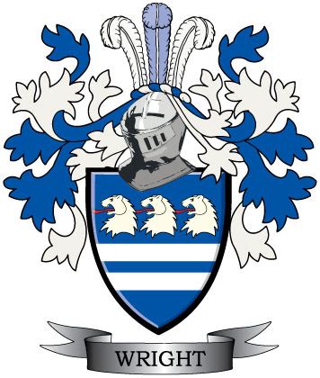 Wright Coat of Arms, Wright Family Crest Surname Printed Gifts