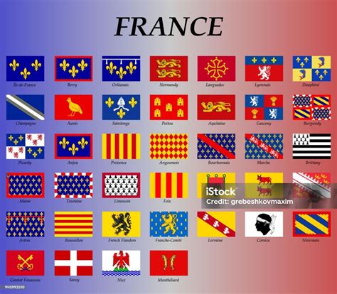 All Flags Of The Historical Provinces Of France - Arte vetorial de ...