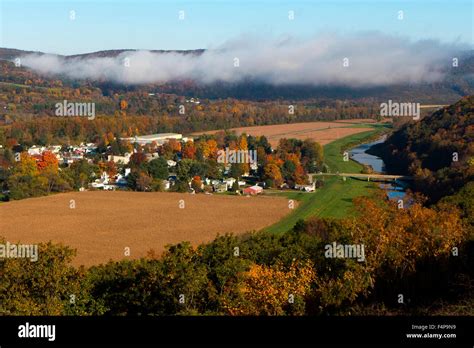 Tioga County Pennsylvania view from highway rest stop Stock Photo - Alamy