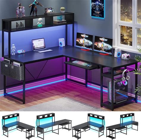 SEDETA L Shaped Gaming Desk, Reversible 94.5” Computer Desk, Gaming ...