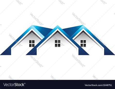 Roof houses logo Royalty Free Vector Image - VectorStock