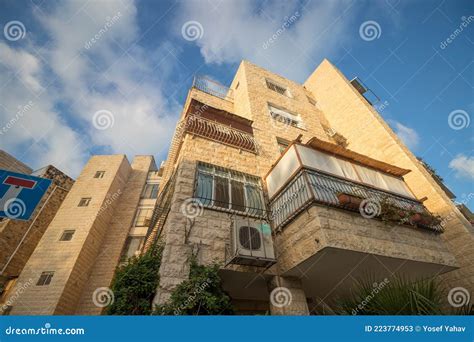 Sukkah on the Balcony of a Building in Jerusalem on Sukkot Stock Image ...