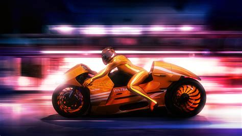 Girl Driving Yellow Futuristic Bike Artwork Wallpaper,HD Artist ...