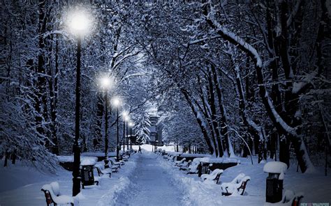 Snowy Night Wallpapers - Top Free Snowy Night Backgrounds - WallpaperAccess