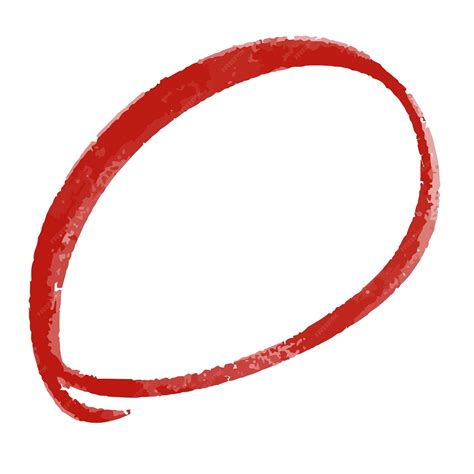 Premium Vector | Hand drawn red pen circle loop hand made red pencil