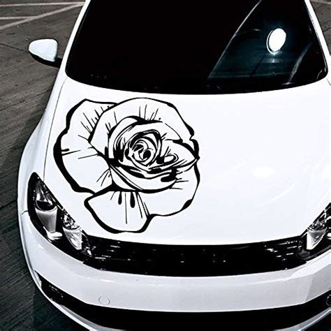 Amazon.com: Car Decals Hood Decal Vinyl Sticker Rose Flower Floral Auto ...