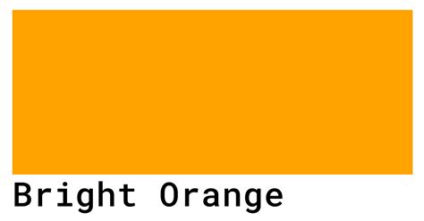 Bright Orange Color Codes - The Hex, RGB and CMYK Values That You Need