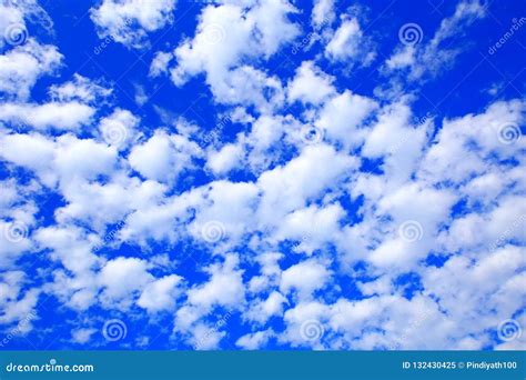 Bright Blue Sky with Clouds Stock Image - Image of weather, white ...