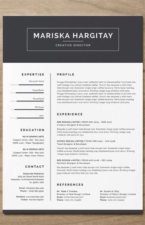 Indesign Resume Templates