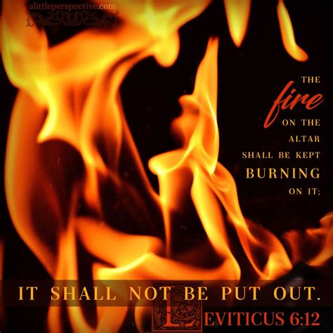 The fire on the altar shall be kept burning on it; it shall not be put ...