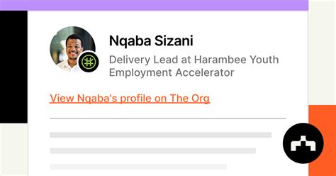 Nqaba Sizani - Delivery Lead at Harambee Youth Employment Accelerator ...