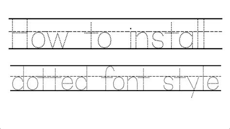 Dotted Line Font For Tracing - Printable Form, Templates and Letter