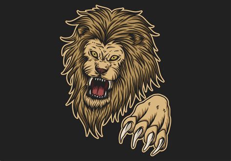 angry lion attack 663910 Vector Art at Vecteezy