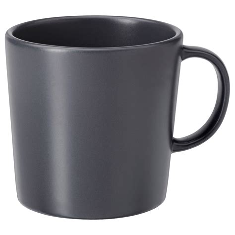 DINERA mug, dark grey, 30 cl - IKEA