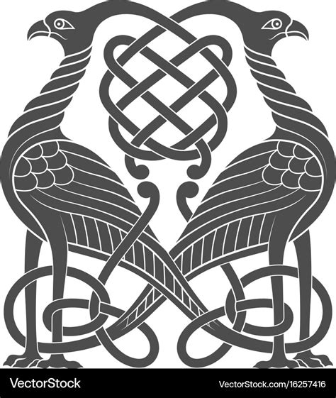 Ancient celtic mythological symbol of bird Vector Image