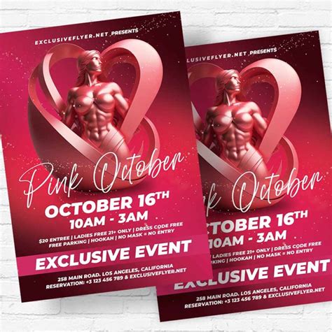 Download Annual Pink October- Flyer PSD Template | ExclusiveFlye