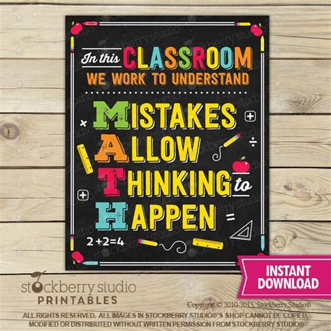 a classroom poster with the words on it and an image of a chalkboard ...