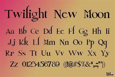 Twilight New Moon Font | Alphabet&Type ® Digital Typefaces | FontSpace