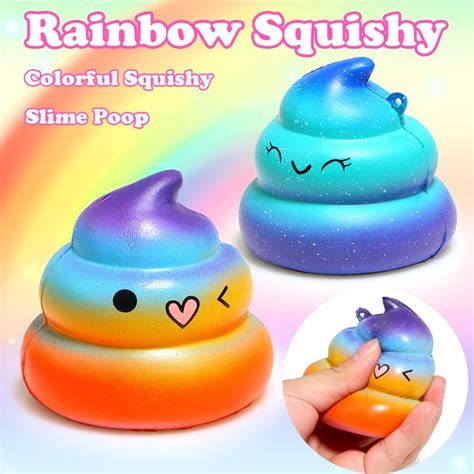 Aliexpress.com : Buy Rainbow Soft Squishy Colorful Slime Poop Slow ...