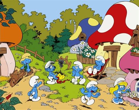 The Smurfs village | Smurf village, Smurfs, 80s cartoons