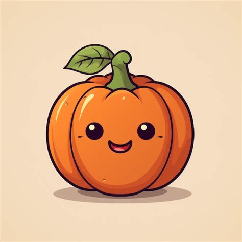 Premium AI Image | a cartoon pumpkin with a smiley face on it