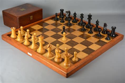 Antique Staunton Jaques Chess set & board. | Chess set, Chess board ...