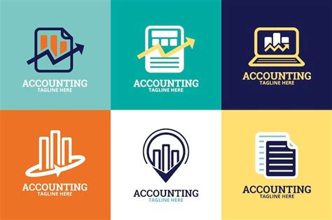 Free Vector | Accounting logo collection in flat design