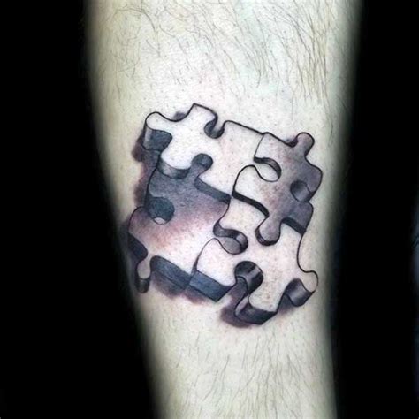 Jigsaw Puzzle Piece Tattoo On Male Puzzle Tattoos, Puzzle Piece Tattoo ...