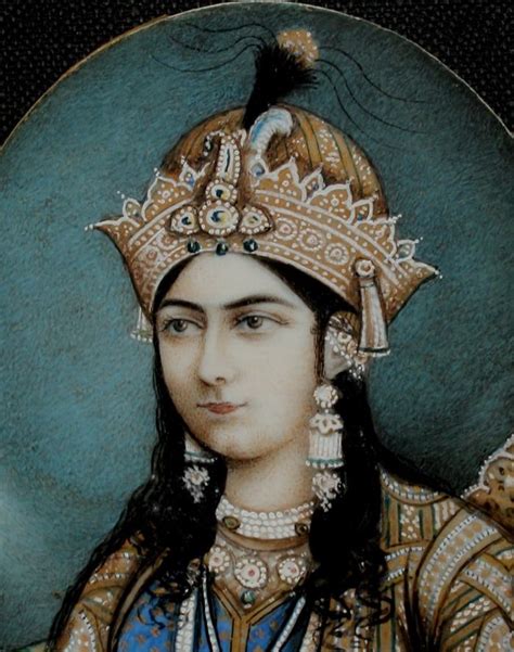 A portrait of Akbar's wife Jodha bai-but is it? Apparently there was ...