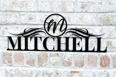 Personalized Metal Cutout Family Name Sign for Outdoor Use