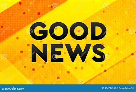 Good News Abstract Digital Banner Yellow Background Stock Illustration ...