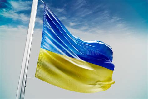 Flag. Ukraine. Waving Flag of Ukraine Stock Photo - Image of patriotic ...