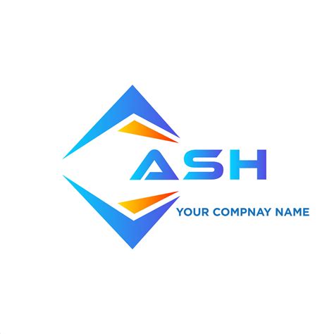 ASH abstract technology logo design on white background. ASH creative ...