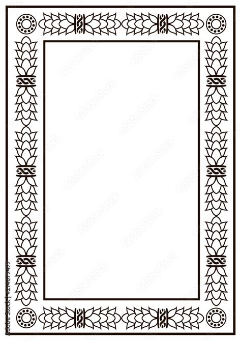 Frame border design template. Black and white decorative vector border ...