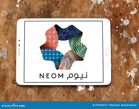 Neom saudi new city logo editorial stock photo. Image of arab - 295964313