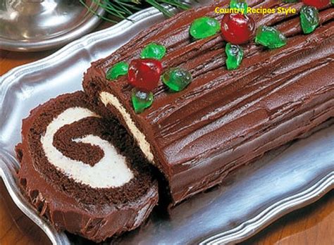 Fast and Easy Christmas Yule Log Cake - Country Recipes Style ~ Country ...