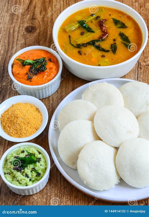 Idli sambhar and chutney stock photo. Image of indian - 144914132