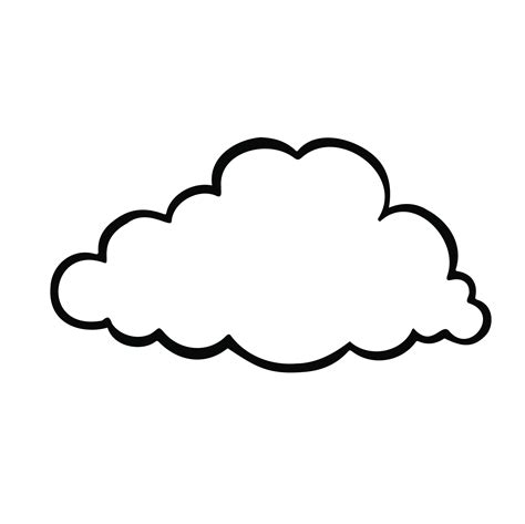 Cloud, cloud outline, line, vector 21161520 Vector Art at Vecteezy