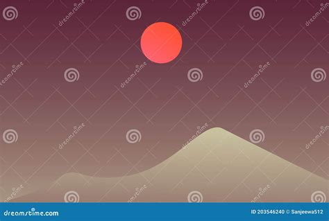 Beautiful Natural View of Desert Evening with Sunset Digital Art ...