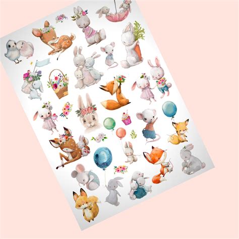 Printable Animal Stickers Planner Stickers and Labels 3 - Etsy