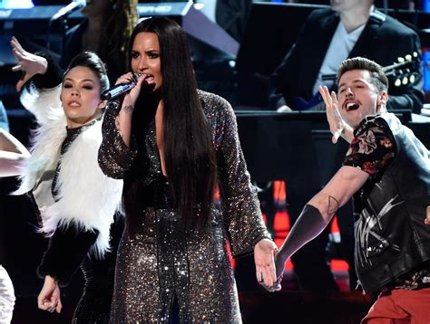 DEMI LOVATO Performs in a Tribute to Bee Gees at 2017 Grammy Awards in ...