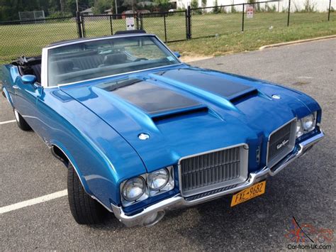 1971 Olds Cutlass Supreme SX Convertible 455 Big Block OAI Viking Blue ...